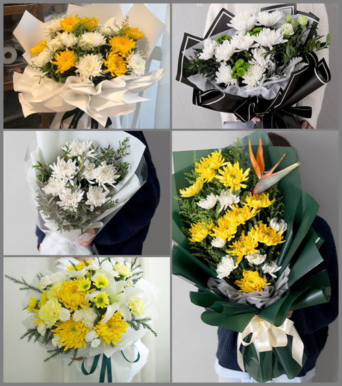 山东青岛平度市同和街道老胡家村白事花束代送